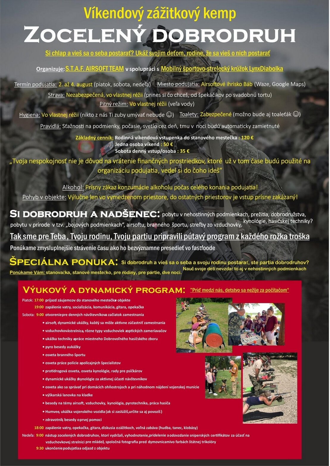 Víkendový zážitkový kemp